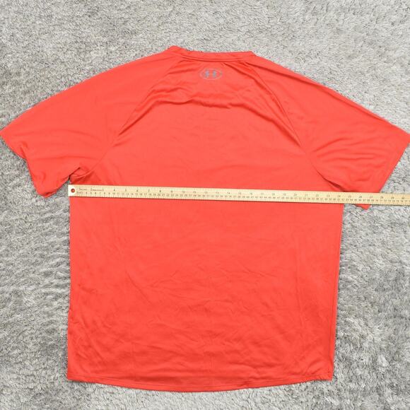 Under Armour Men's Adult Sz 2XL Tee Shirt T Red Tech Tee Gym Run Athletic Casual - Picture 3 of 8
